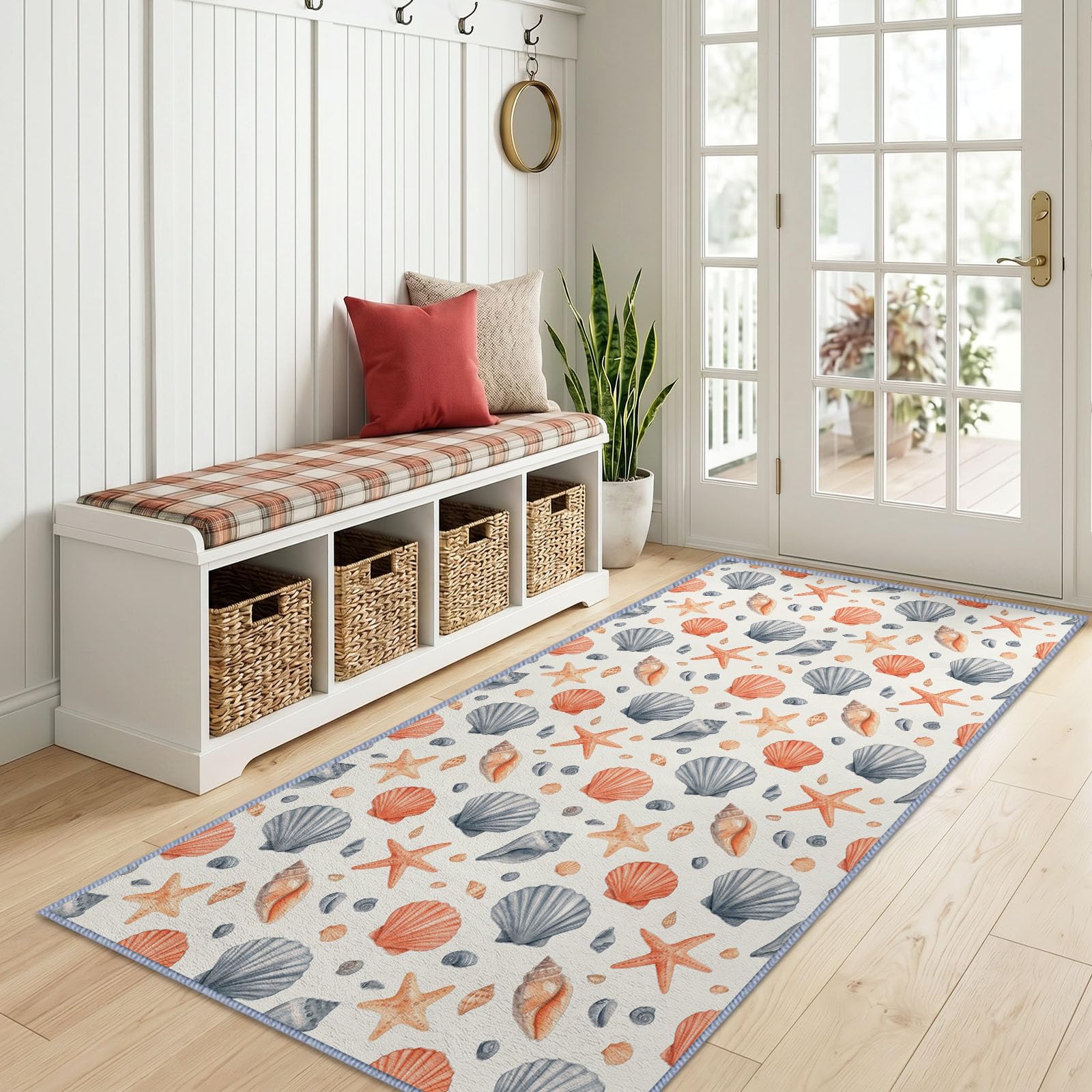 Ozean Jakobsmuscheln Muschelhorn Teppich Läufer 75 x 200 cm Teppich Flur