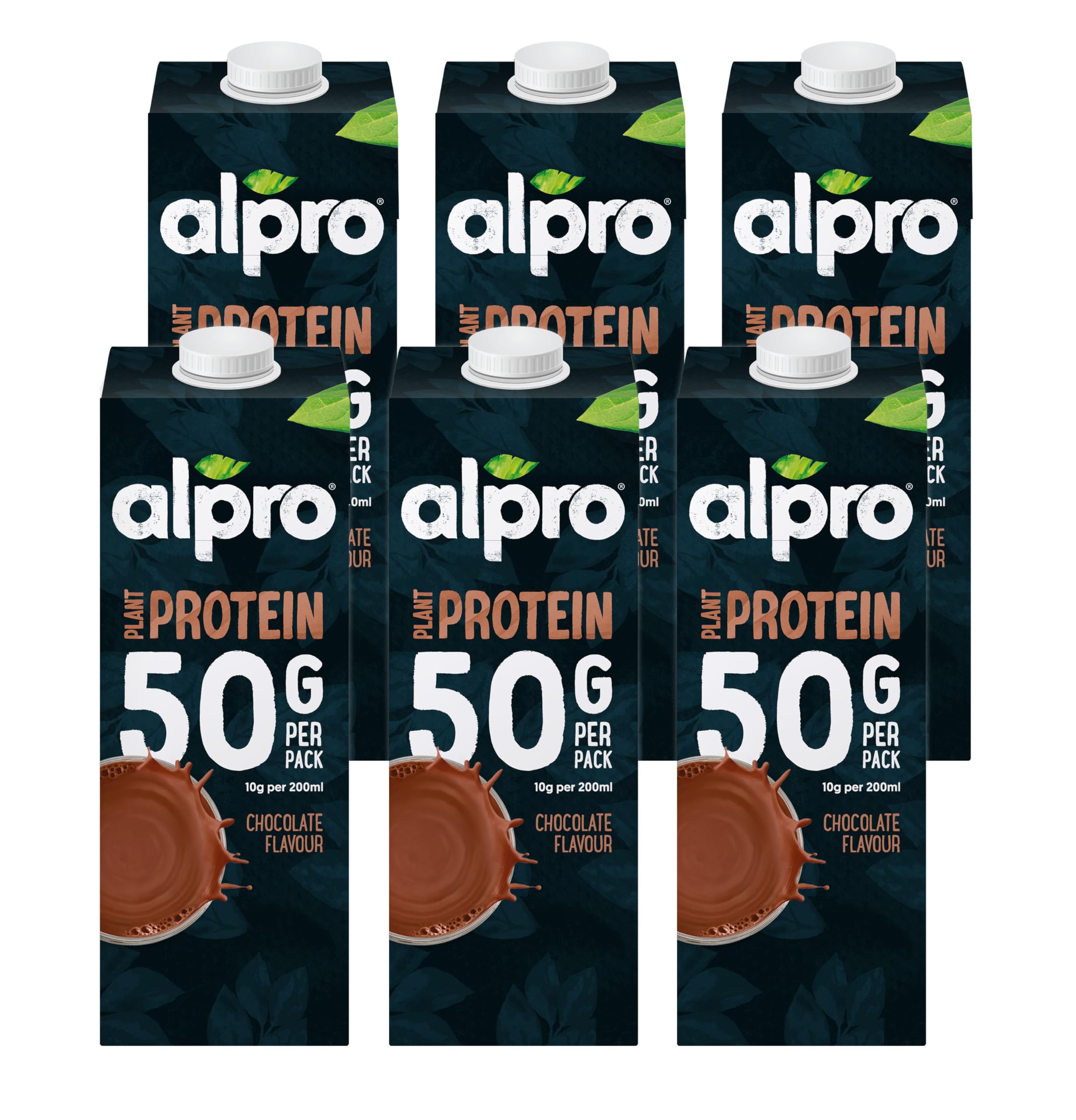 Soya High Protein Chocolate Drink 100% Plant Based And Dairy Free, Suitable For Vegans, Naturally Free From Lactose - 6x1L