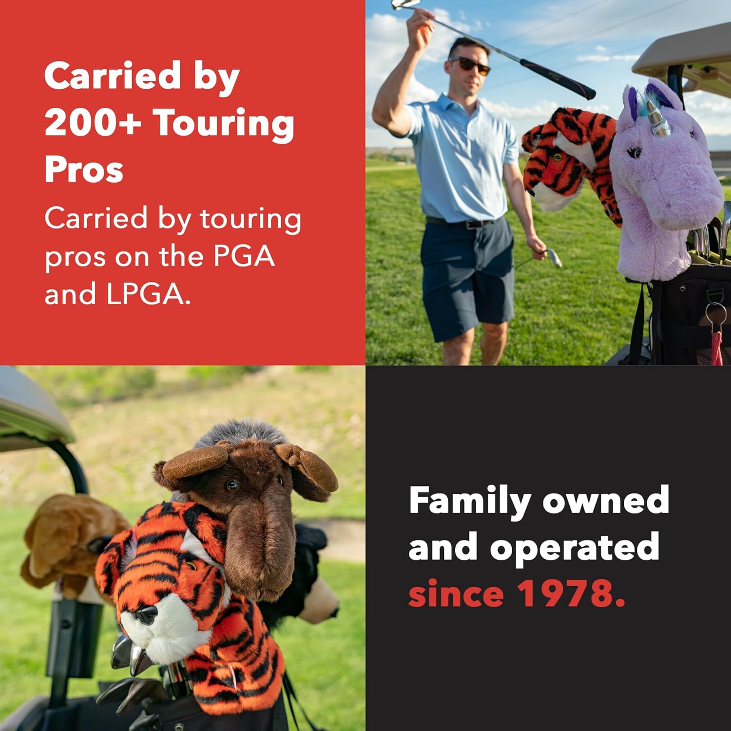 Daphne’s Headcovers Tiger Headcover Funny Golf Club Cover Stylish Protection for Club Driver Headcover for Men and Women