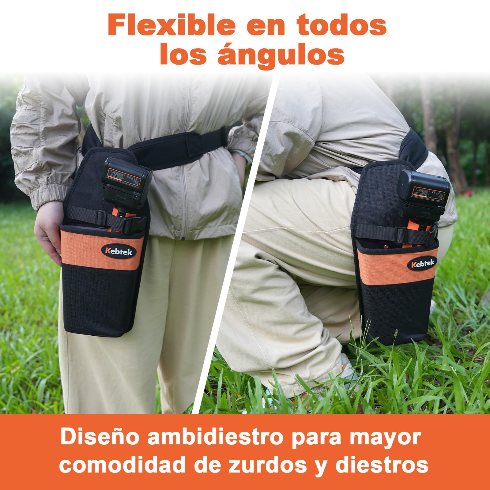 Kebtek Bolsa de Herramientas Duradera para Tijeras de podar, versión más Gruesa, Forro de plástico, Funda de podadora añadida con cinturón Ajustable de liberación rápida y Hebilla magnética de