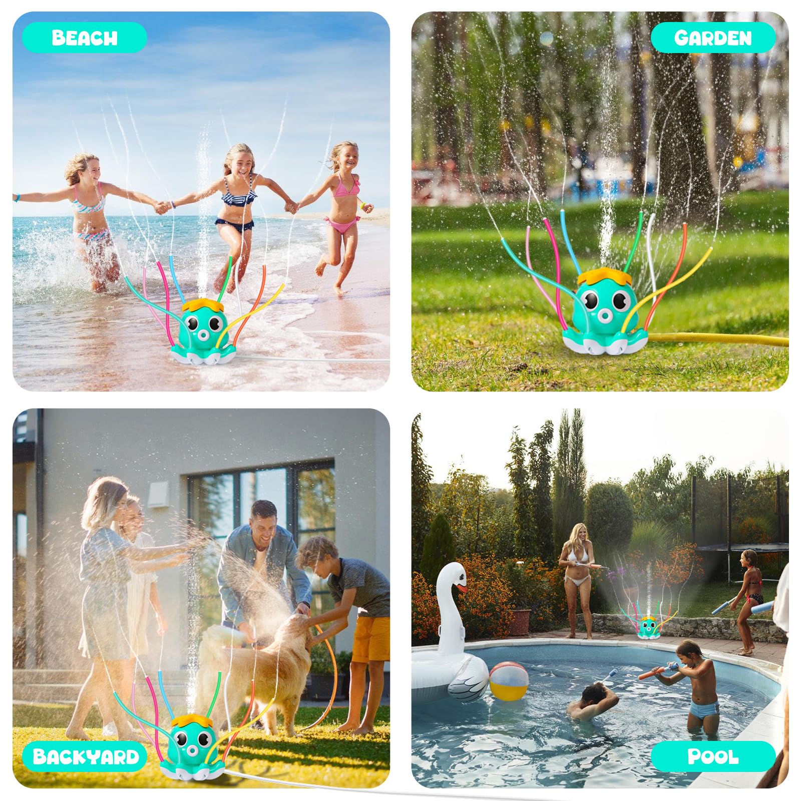 d'eau Arroseur pour Enfant, Octopus Jeux d'eau Exterieur Enfant | Jeux D'extérieur pour le Jardin
