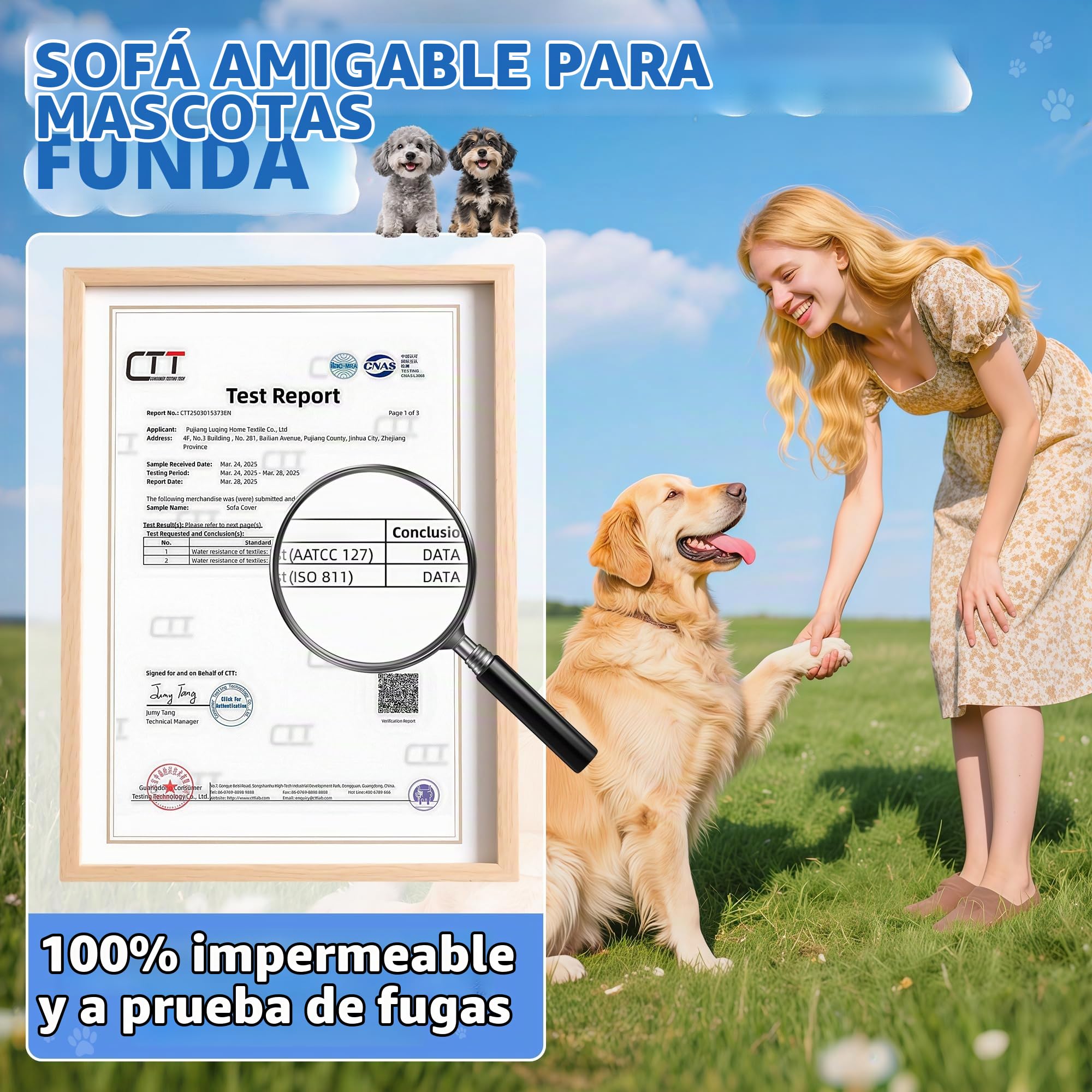 Loiion Cubre Sofas Grandes Antideslizante, 100% Fundas Impermeables Sofa, Cubre Sofa Chaise Longue para Perros, Fundas Antipelos para Gatos Arañazo y Perros Mascotas, Gris, 380x230cm