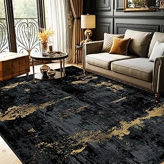 Washable Area Rugs 8'x10' Non-Slip Modern Abstract Soft for Living Room Entryway Bedroom Nursery,