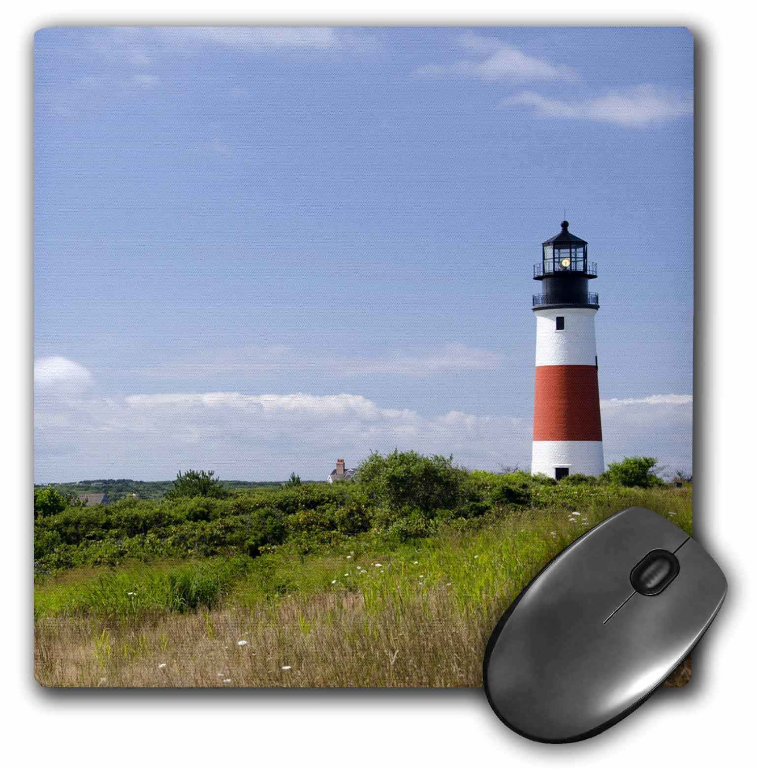 3dRose LLC 8 x 8 x 0.25 Inches Mouse Pad, Massachusetts Nantucket Sankaty Lighthouse Cindy Miller Hopkins (mp_90824_1)