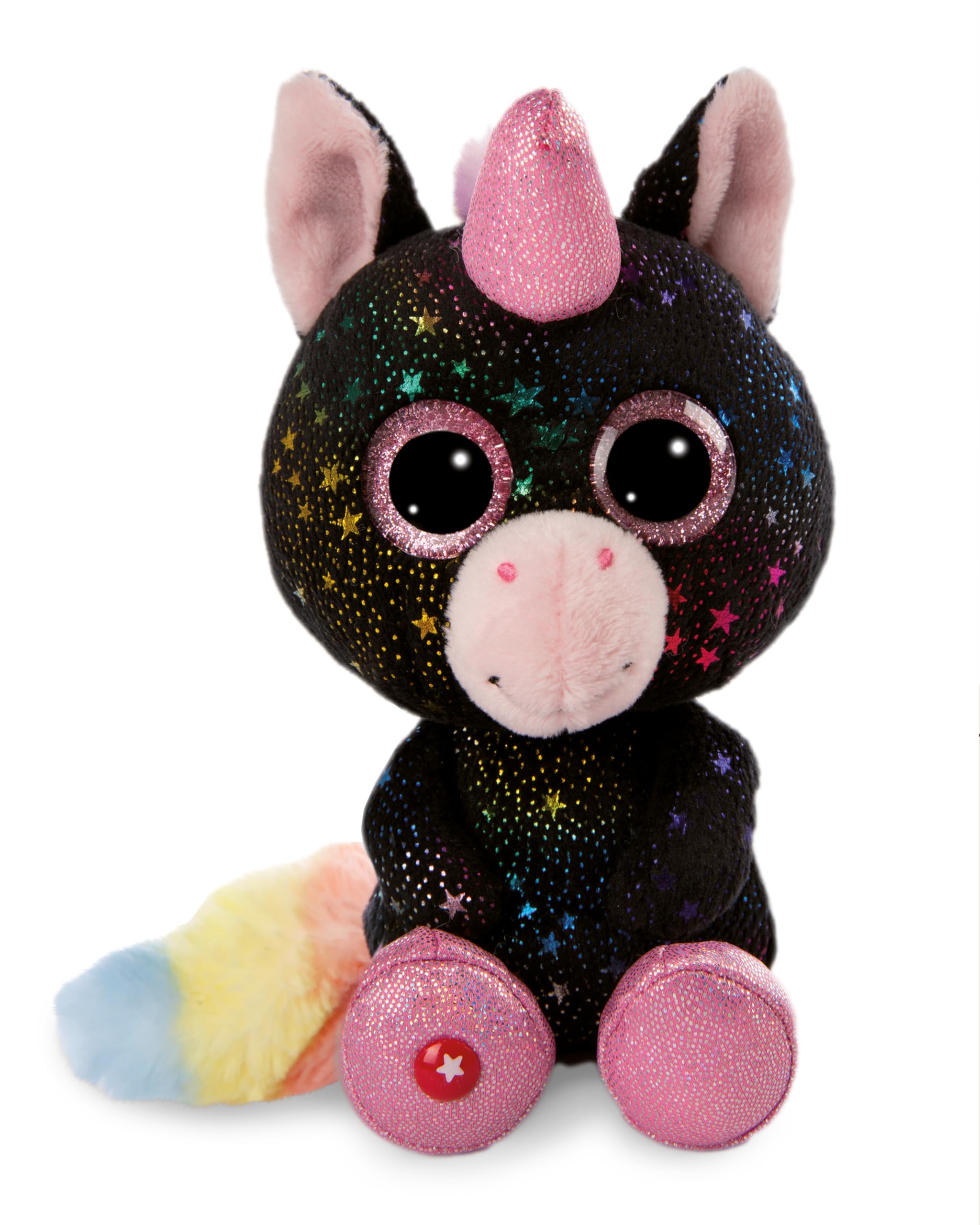 Nici GLUBSCHIS Cuddly Toy, Unicorn Vita-Mi, 15 cm, Black, Soft Plush Toy, Cute Stuffed Toy for Cuddling and Playing, Great Gift Idea for Children and Adults - 62595