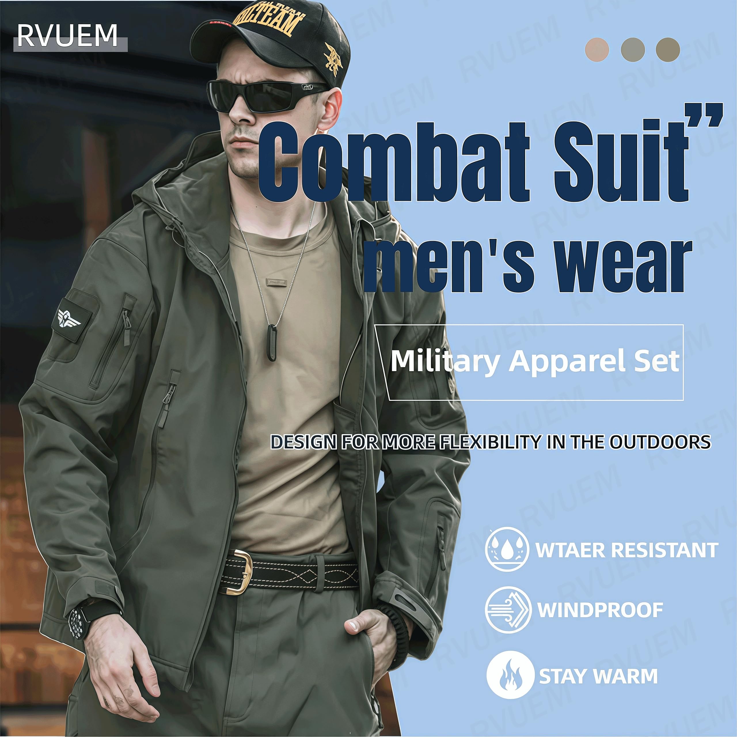 Giacca Tattica, Giacche da Caccia Softshell, Uniforme Mimetica Impermeabile dell'Esercito, Tuta Mimetica Militare, Giacca E Pantaloni Tattici da Uomo, Impermeabile, Leggero