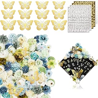 Hanaive 76 Pcs Handmade Decoration Kit for DIY Assorted Faux Flower 3D B...