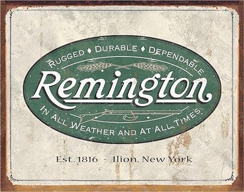 Miniatura 7 de Desperate Enterprises Señales de estaño Remington Lo que sea que dispares,2 escopetas y pato,Tablero de balas,Para rifles y pistolas,Carga del