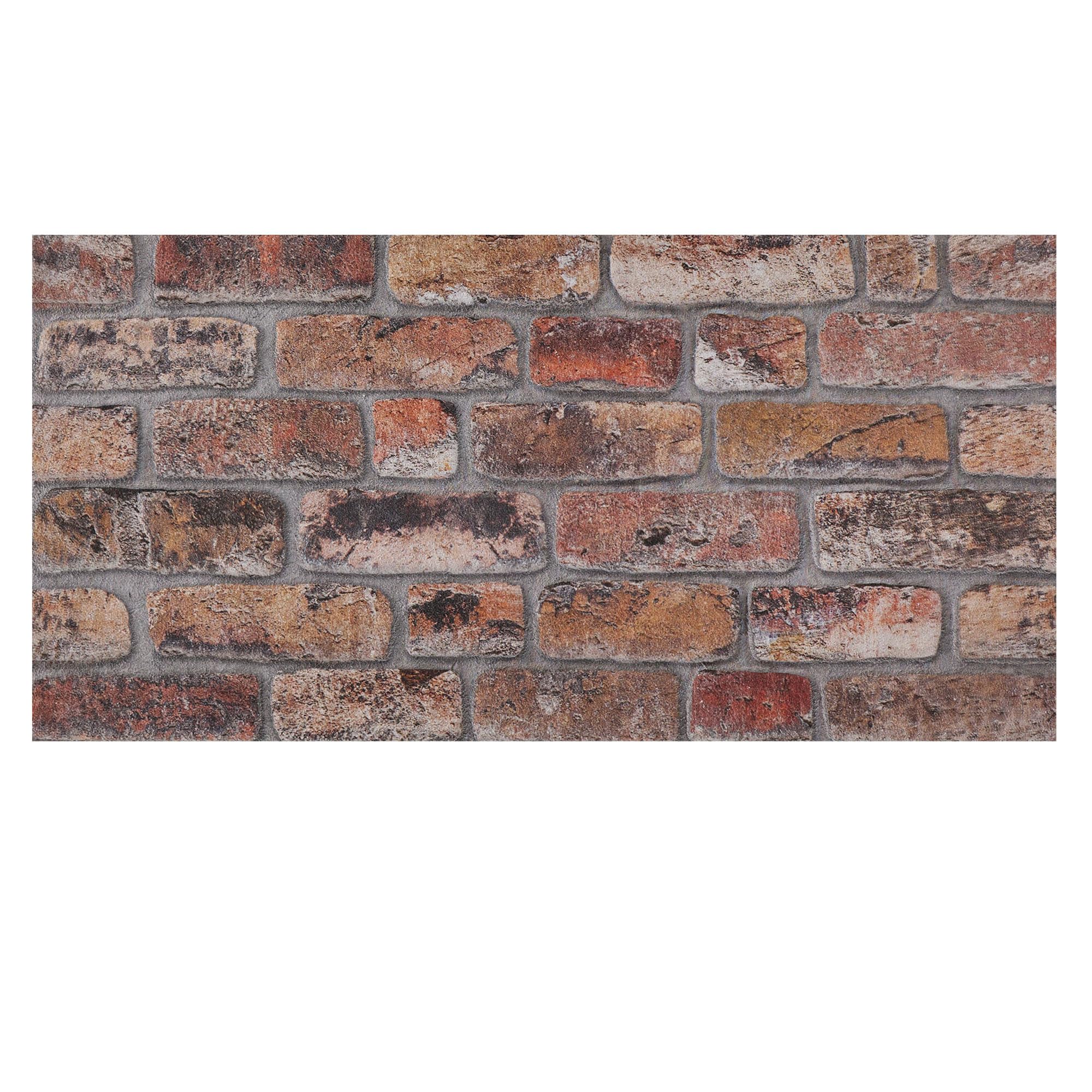 K&B Panels 3D Wall Panels, Rustic Brick Effect Styrofoam Wall Panelling Kit, Lightweight, Easy to Install, Dual Insulation to Reduce Acoustic Noise, Indoor & Outdoor (Weathered Brown) (1 Panel)