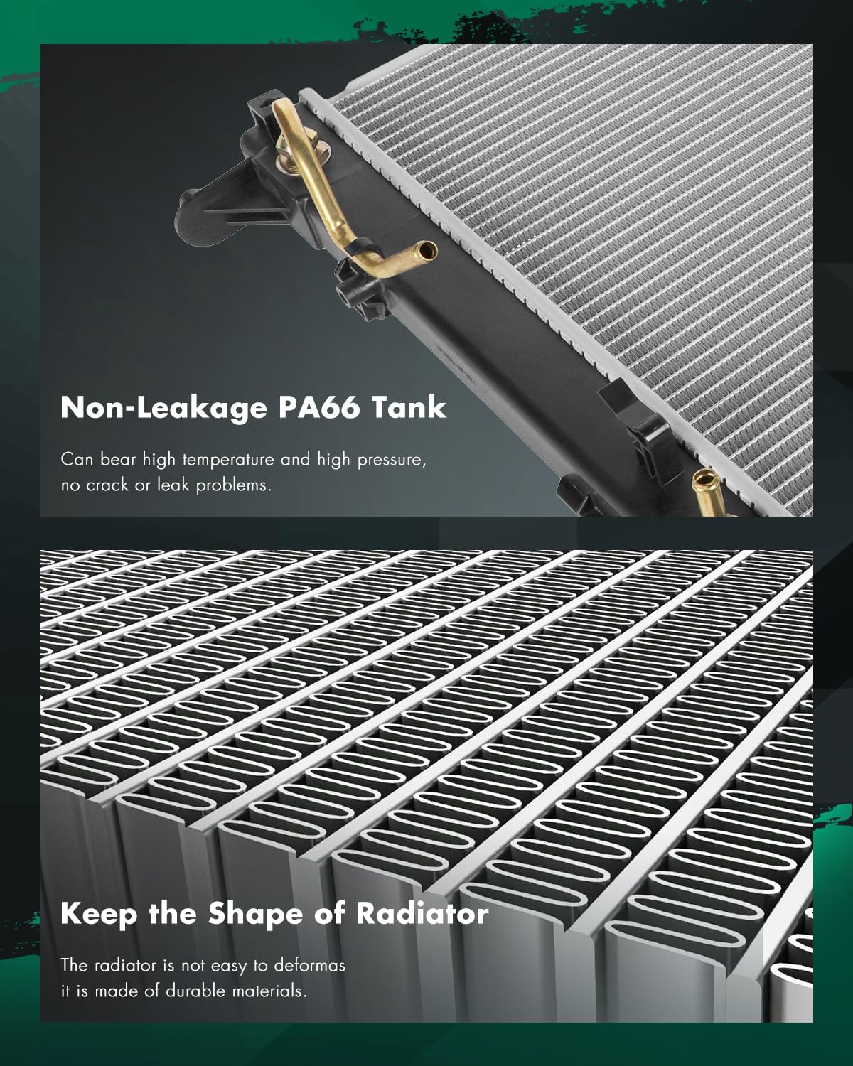 SCITOO Engine Coolant Radiator Assembly for Hyundai Santa Fe 2010-2018, Santa Fe Sport, Santa Fe XL & for Kia Sorento 2011-2015, Replace 13194