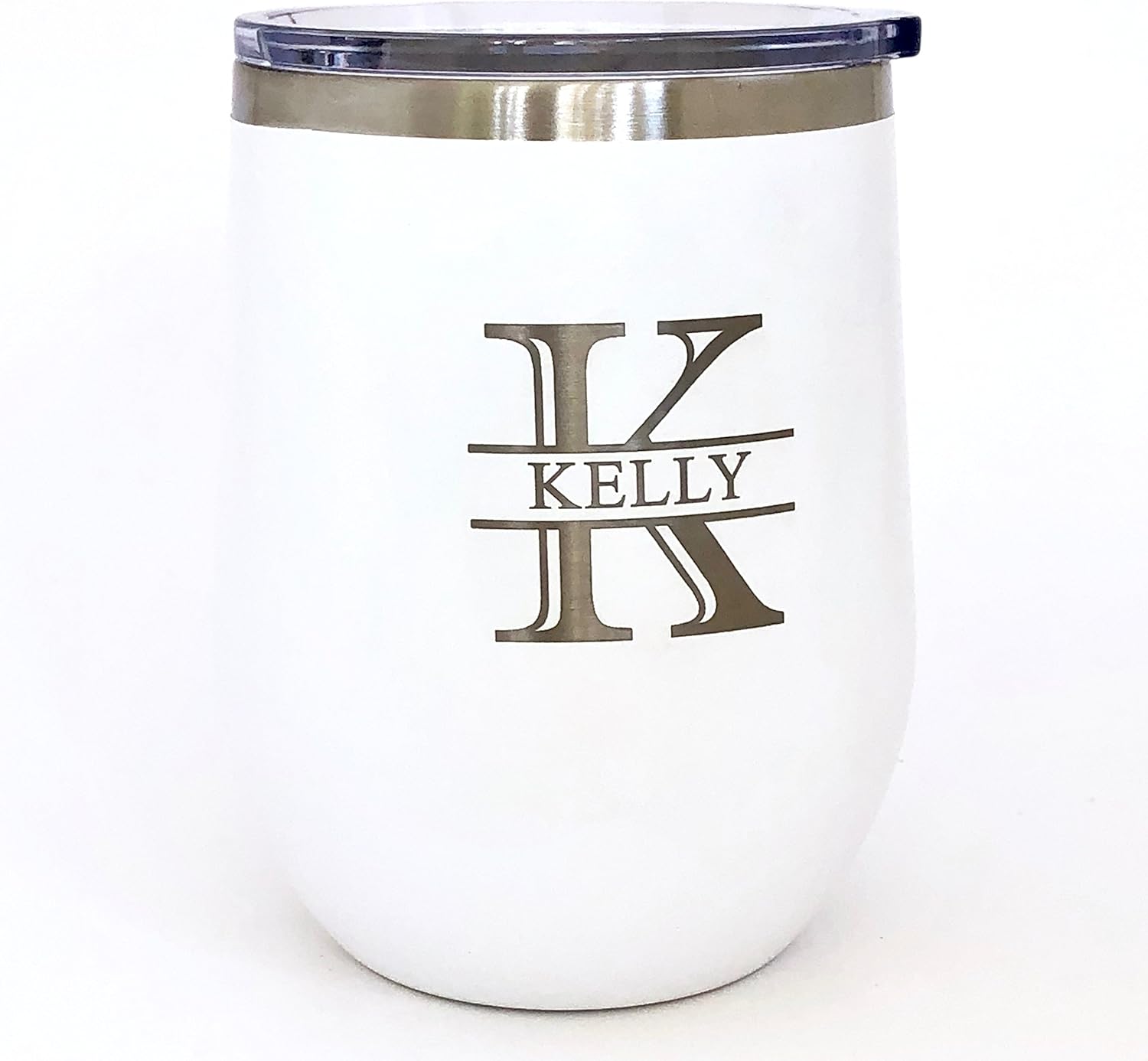 Personalized Insulated Wine Tumbler 12oz in Nine Colors Permanently Engraved (Teal)