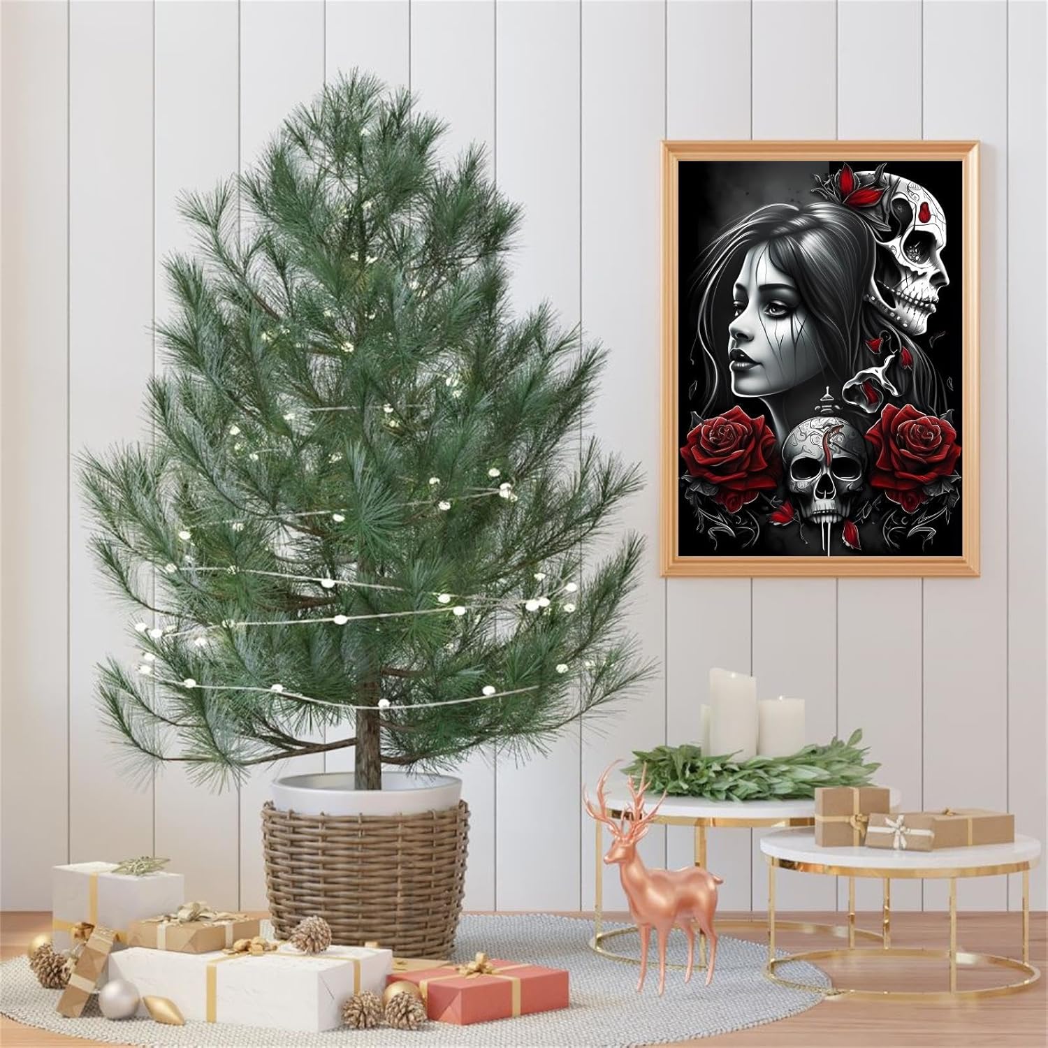 Worihut 5D Diamond Painting Kits for Adults, Woman with Roses DIY Full Drill Embroidery Cross Stitch Paintings Pictures Arts Wall Decor Painting Dots Kits 16x24 Inch