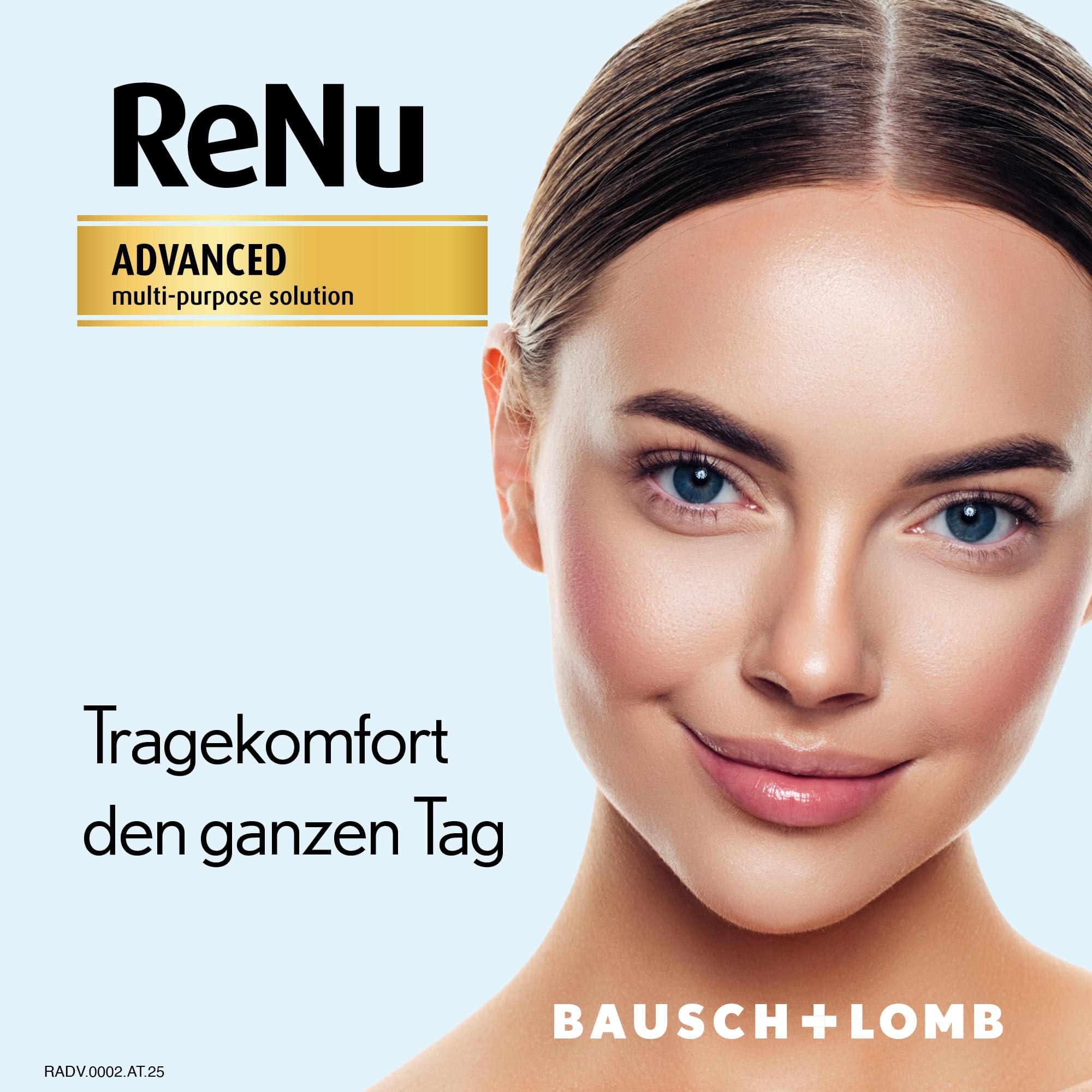 Bausch + Lomb ReNu Advanced Kombilösung mit 3fach Desinfektion - Kontaktlinsenreiniger, Aufbewahrungslösung, für weiche Linsen, 3er Pack 3 x 360 ml