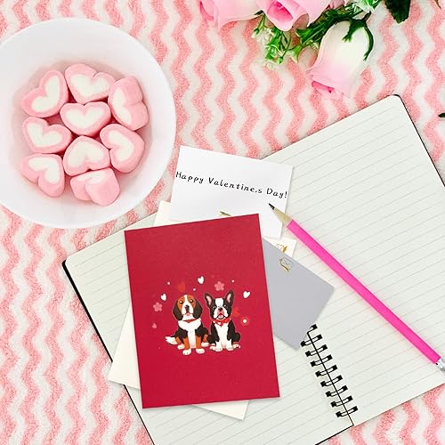 Miniatura 4 de GREETING ART Tarjeta desplegable 3D para perro, para el día de San Valentín, cumpleaños, día de la madre, adultos o niños, para todas las ocasiones,