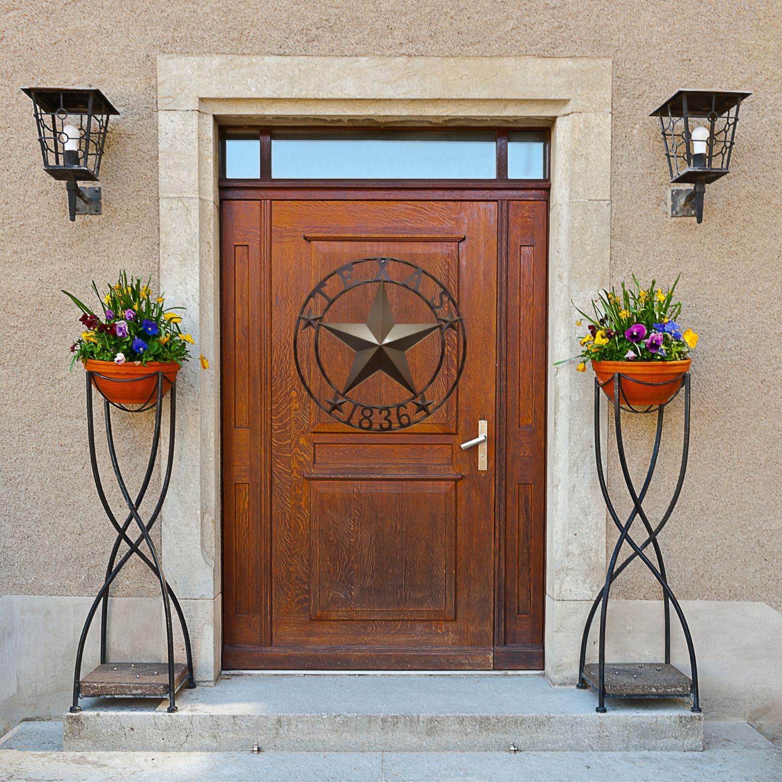 BestGiftEver Metal Circle – Texas 1836 Targa decorativa da appendere alla parete