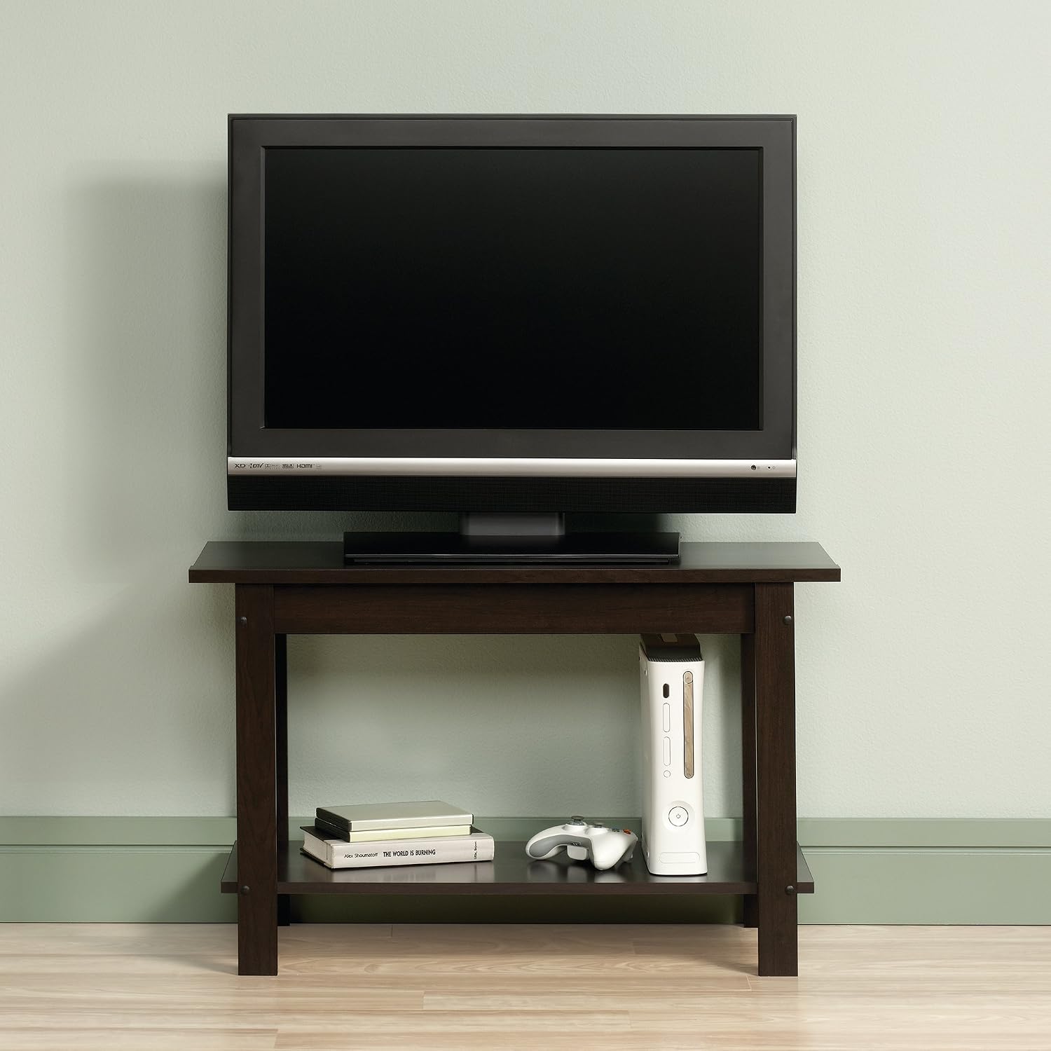 Sauder Beginnings TV Stand, For TV's up to 37", Cinnamon Cherry finish