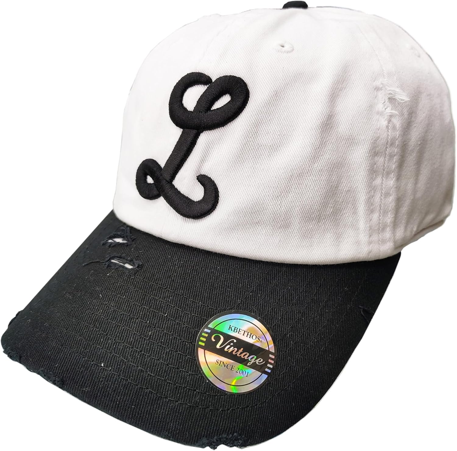 Licey Vintage Distressed Baseball Cap – “L” Embroidered Logo, Unisex Adjustable Hat