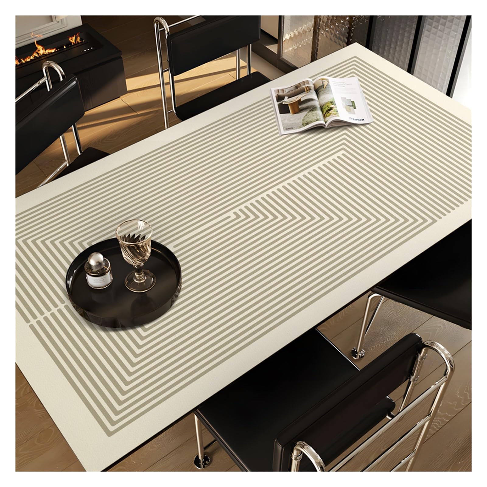 BDFJEDS Waterproof Tablecloth Oil Proof Waterproof Rectangle Tablecloth Stain Washable Dining Table Cloth, Easy Care For Home(Color3,40CMx120CM)