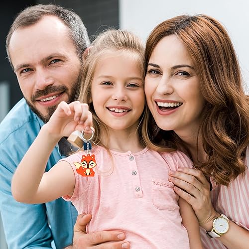 Miniatura 5 de Tessco Kit de regalo de Navidad con temática de zorro de 3 piezas para mujer, incluye taza de zorro, calcetines de zorro, llavero de zorro, tazas de