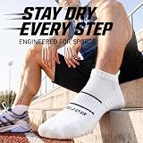 JHTHJ Running Socks Men Size 10-13 Ankle – Moisture-wicking cotton blend fabric