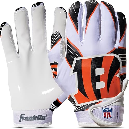 Miniatura 26 de Franklin Sports - Guantes de receptor de fútbol americano juvenil de la NFL, par de guantes de fútbol para niños con logotipos de equipos de la NFL