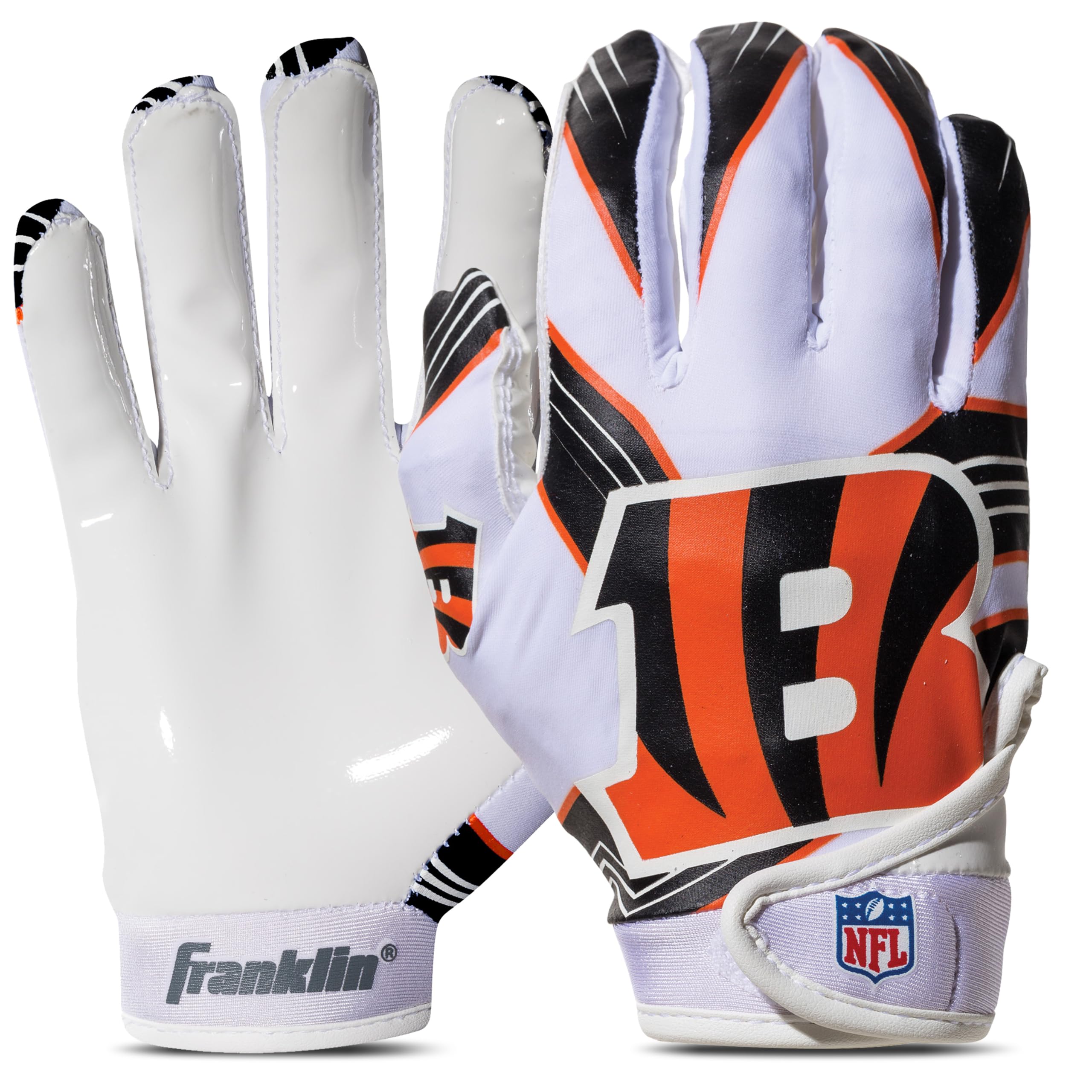 Franklin Sports NFL Team Licensed Youth Football Receiver Gloves