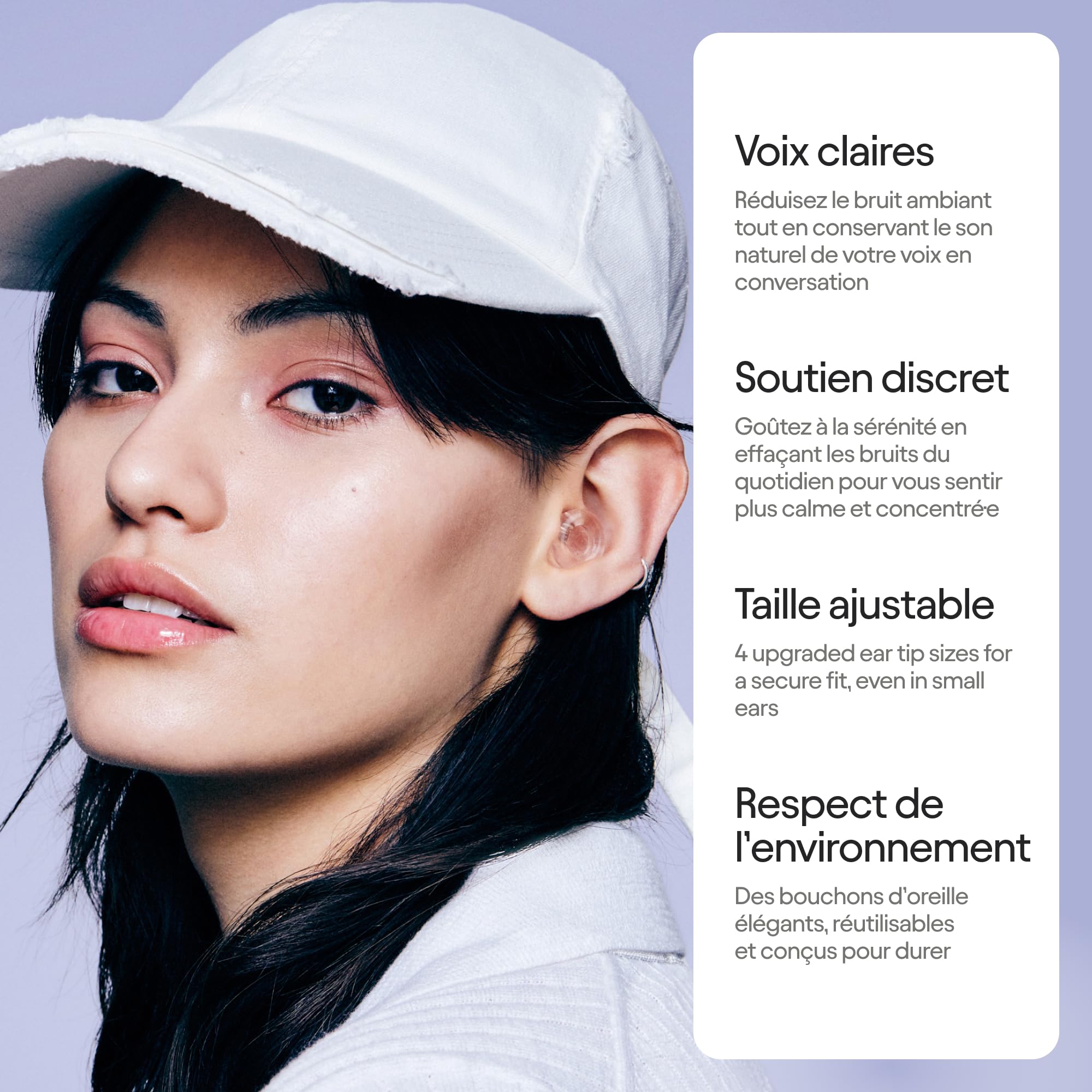 Loop Engage 2 Bouchons d’oreille – Pour des oreilles apaisées au quotidien tout en gardant un discours clair en sorties, au travail, à la maison & sensibilité au bruit –Réduction du bruit de 16 dB