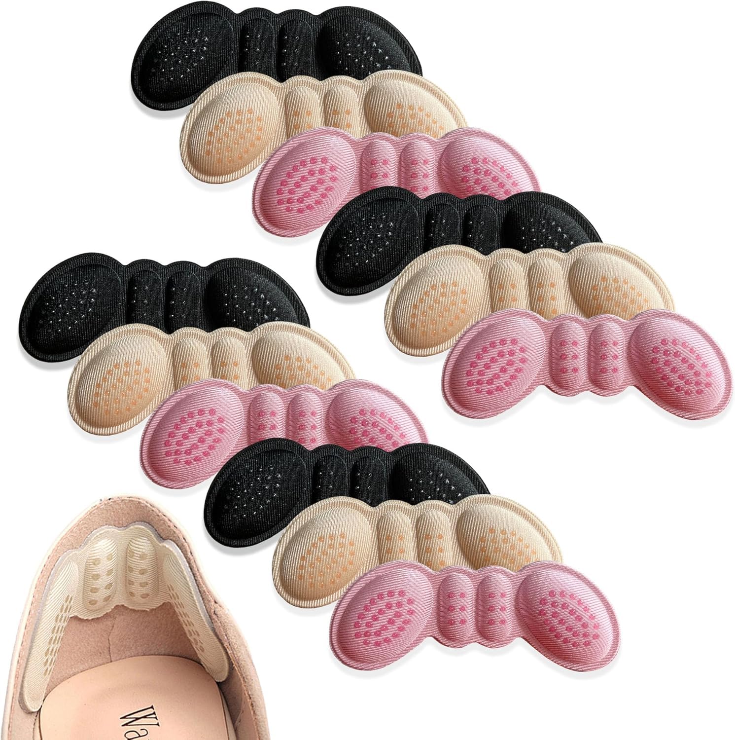 Lonimia 6 Pairs Heel Pads for Shoes,That are too Big Heel Grips for Women men Shoes Heel Inserts for shoes Anti-Slip Heel Grips Liner Cushions Inserts Prevent Rubbing Blisters Heel Slipping
