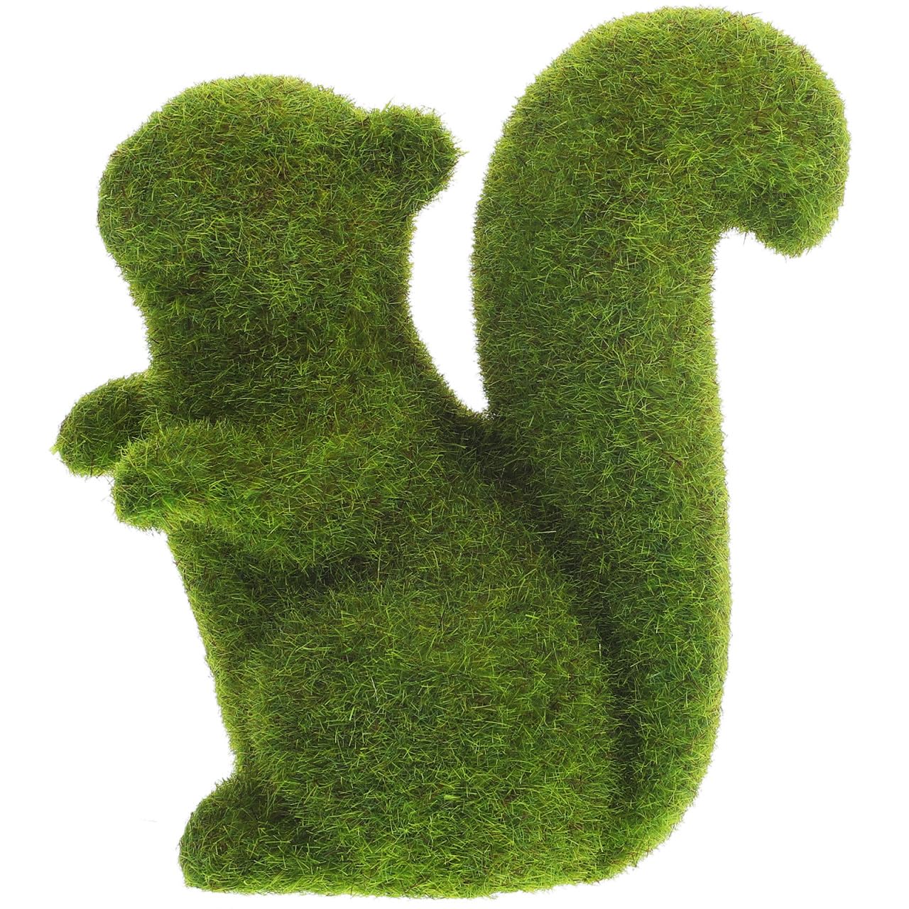 Figurine écureuil en résine velours pour déco de jardin