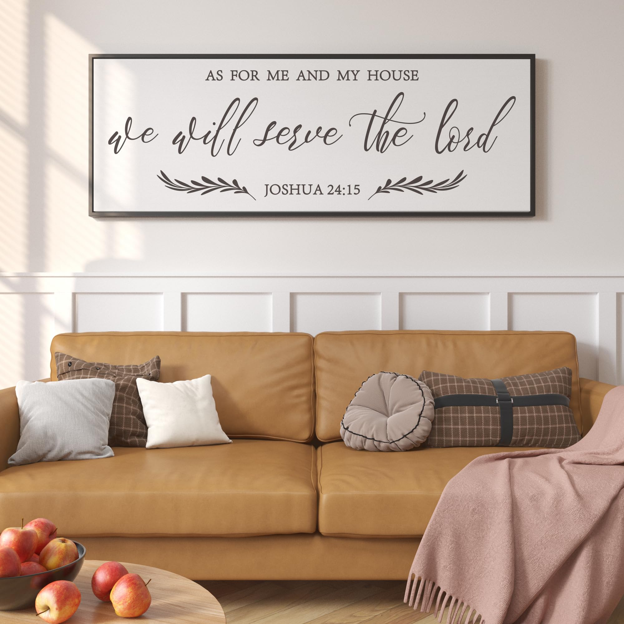 Wanddekoration „As For Me And My House“ – Christliches Schild, 104 X 38 Cm, Aus Holz