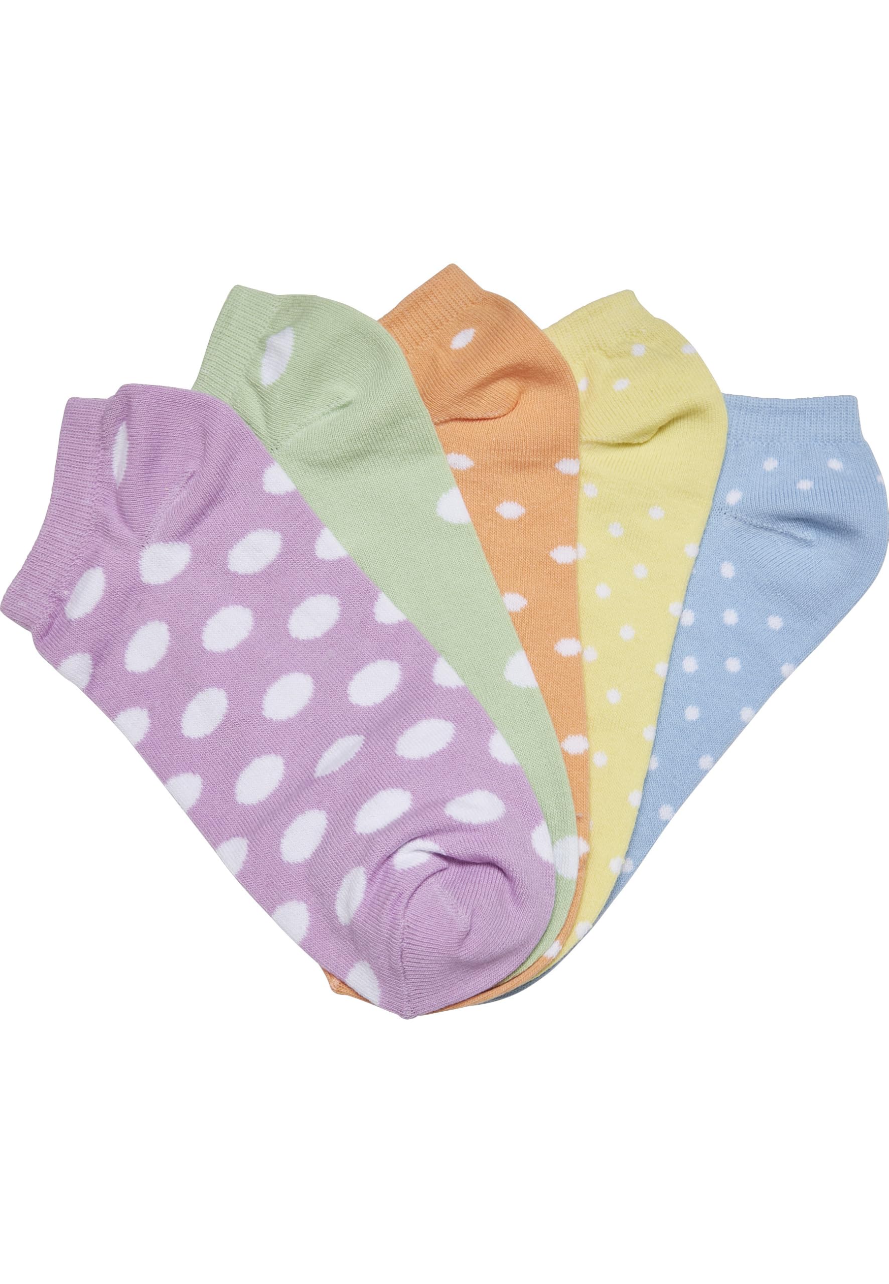 Urban Classics Unisex No Show Socks Dots 5-Pack Socks, summercolor, 47-50