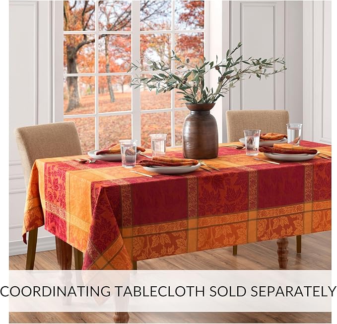 Servilletas de Tela Elrene Maplewood Jacquard, Juego de 8 miniatura 4
