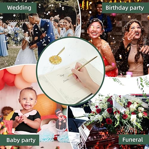 Miniatura 4 de Juego de libro de invitados de boda, libro de invitados de boda de terciopelo con bolígrafo, libro de invitados Polaroid para boda, 10.5 x 8