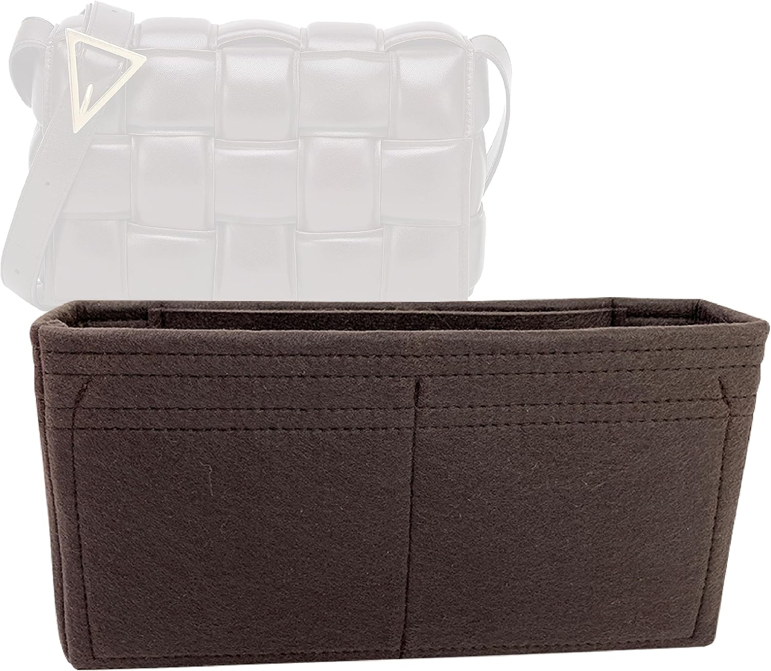 Zoomoni Premium Bag Organizer for Bottega Veneta Padded Cassette (Handmade/20 Color Options) [Purse Organiser, Liner, Insert, Shaper]
