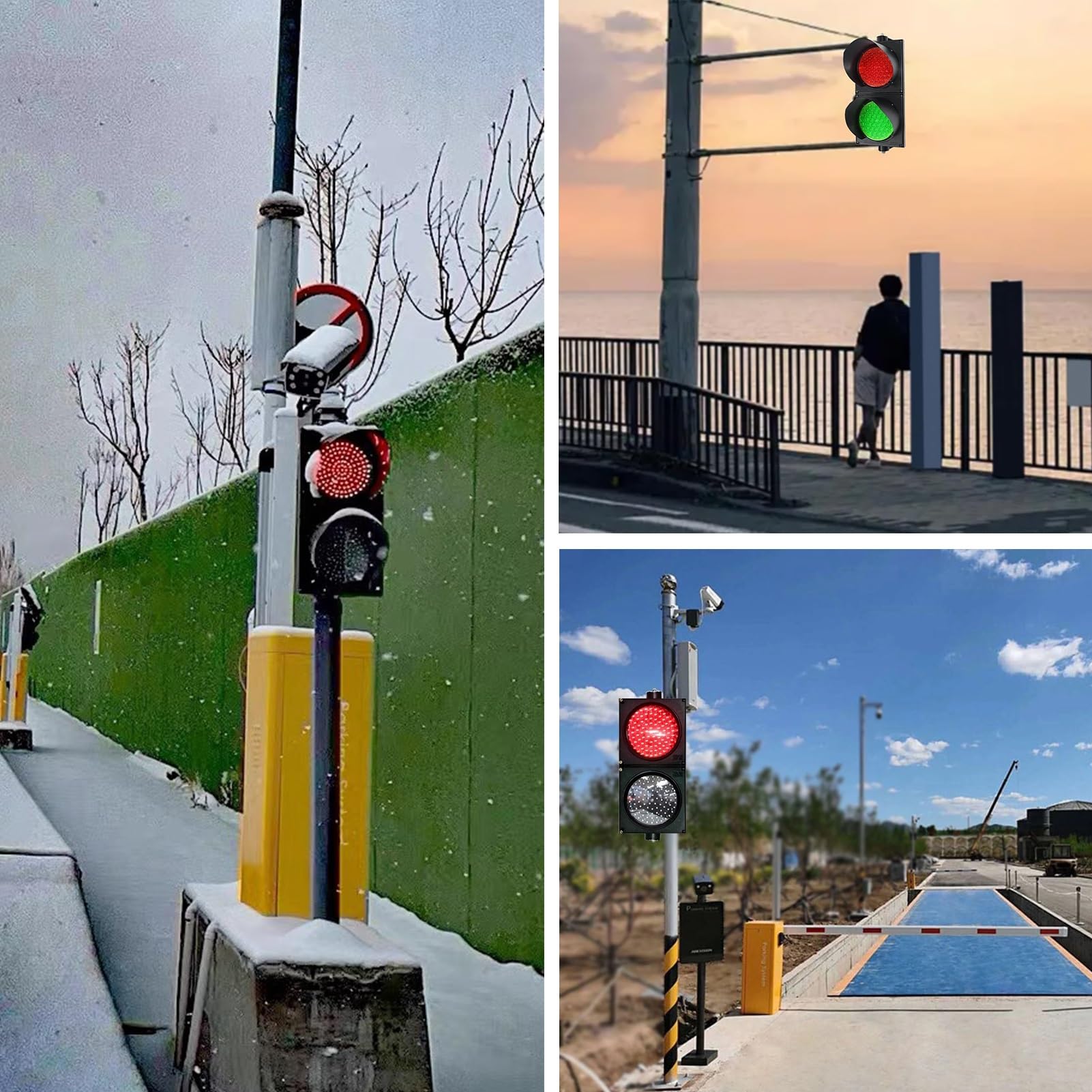 YVYKFZD Feu de Circulation industriel, Feu de Signalisation à LED de 200 mm (8 pouces), Feu Stop and Go rouge/vert, Feux de Circulation pour boîtier PC, voyant d'avertissement de baie de quai(Individu