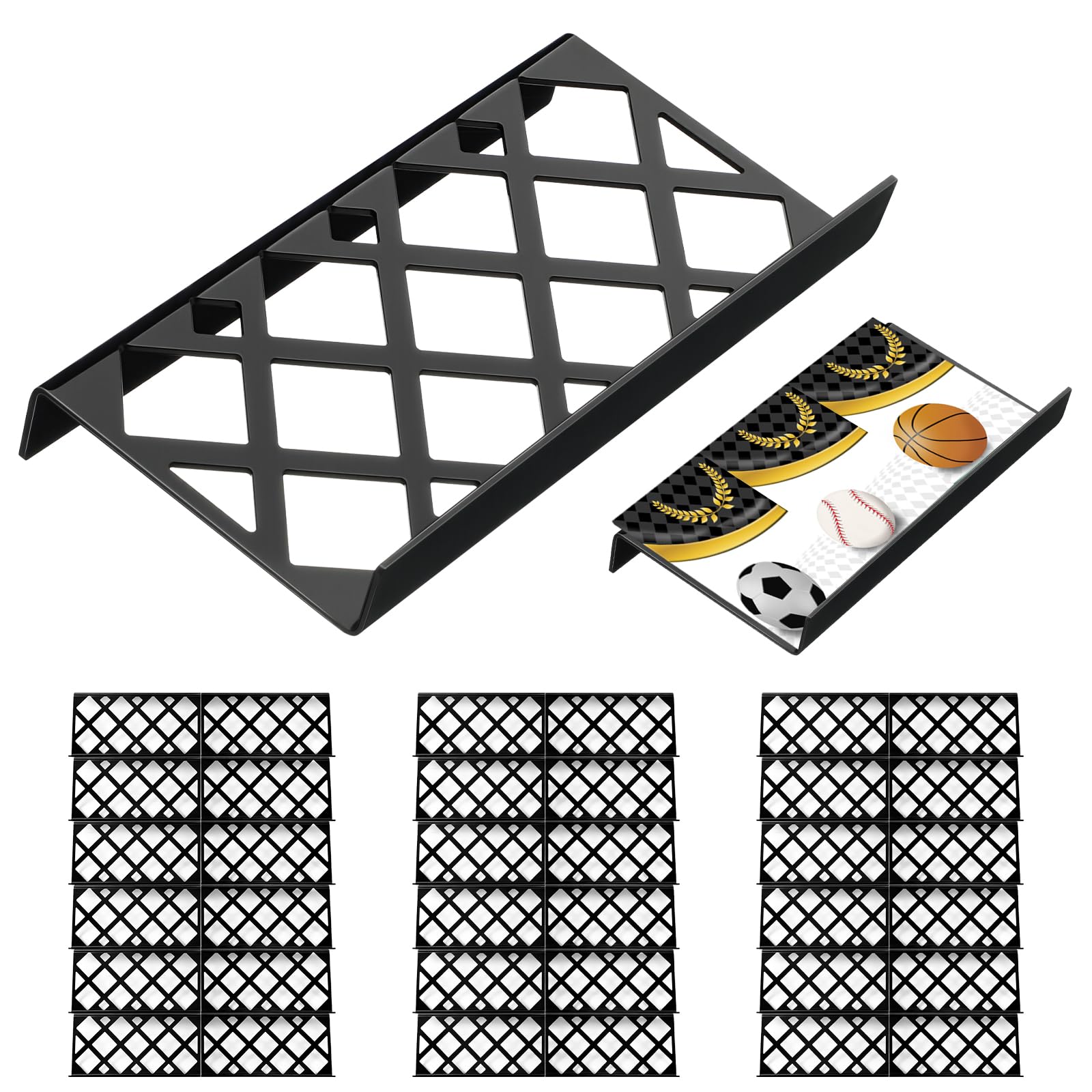 Yalikop 36 Pcs Trading Card Risers for Display Case, Hollow