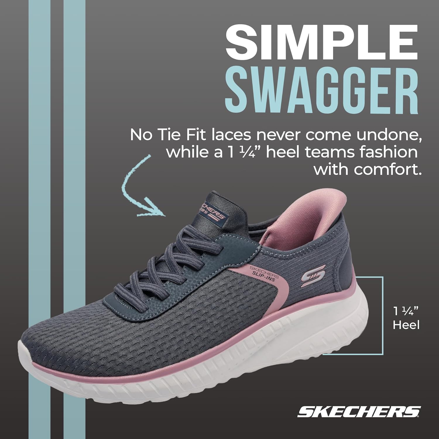 Skechers Womens Bobs Squad Chaos - Stroke of Luck