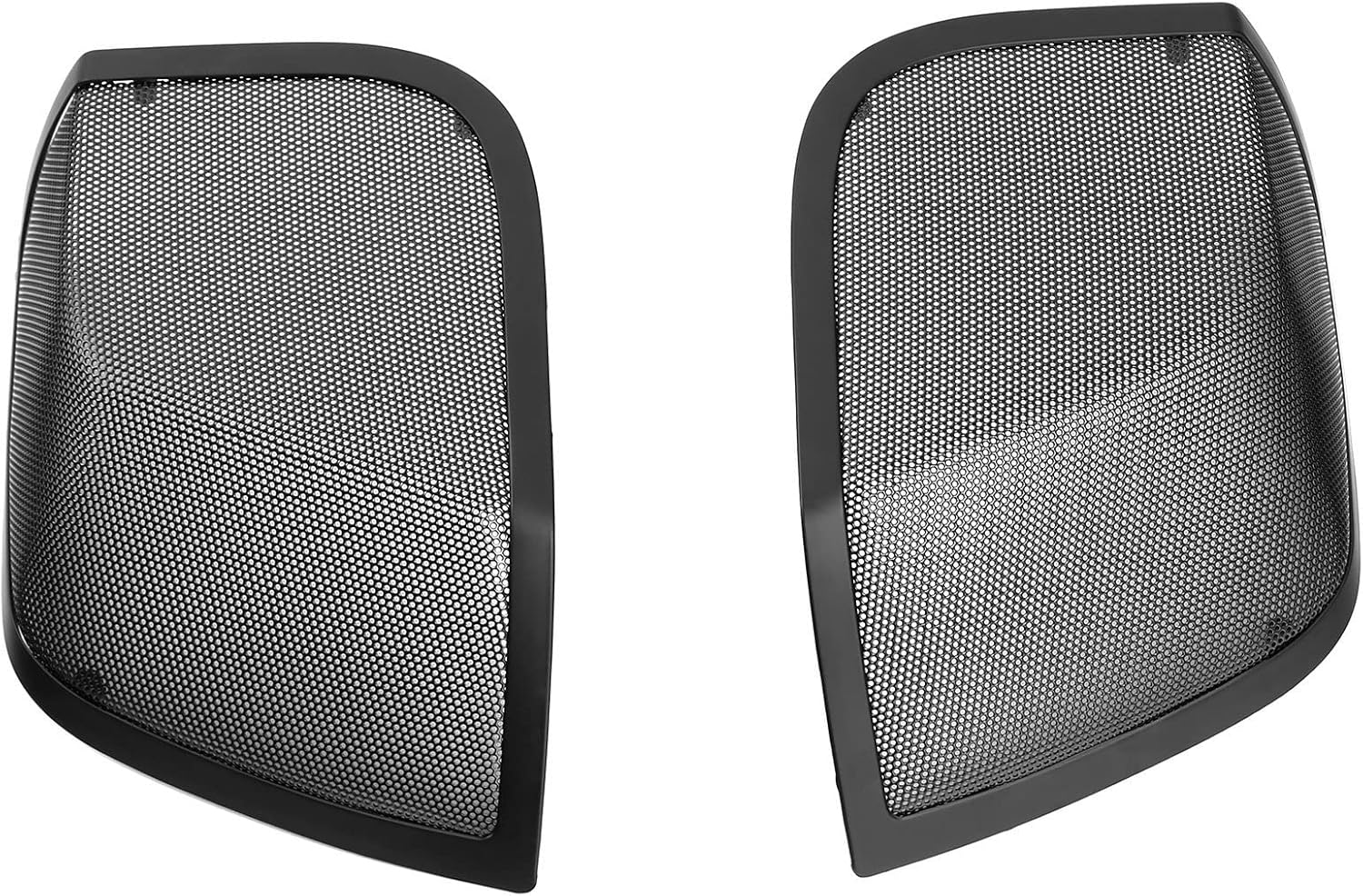HR3 Color-Matched Black Denim 5"x7" Speaker Grills for Saddlebag Lids Compatible with 2014-later Harley Touring Road Glide Street Glide Ultra Limited Electra Glide Standard
