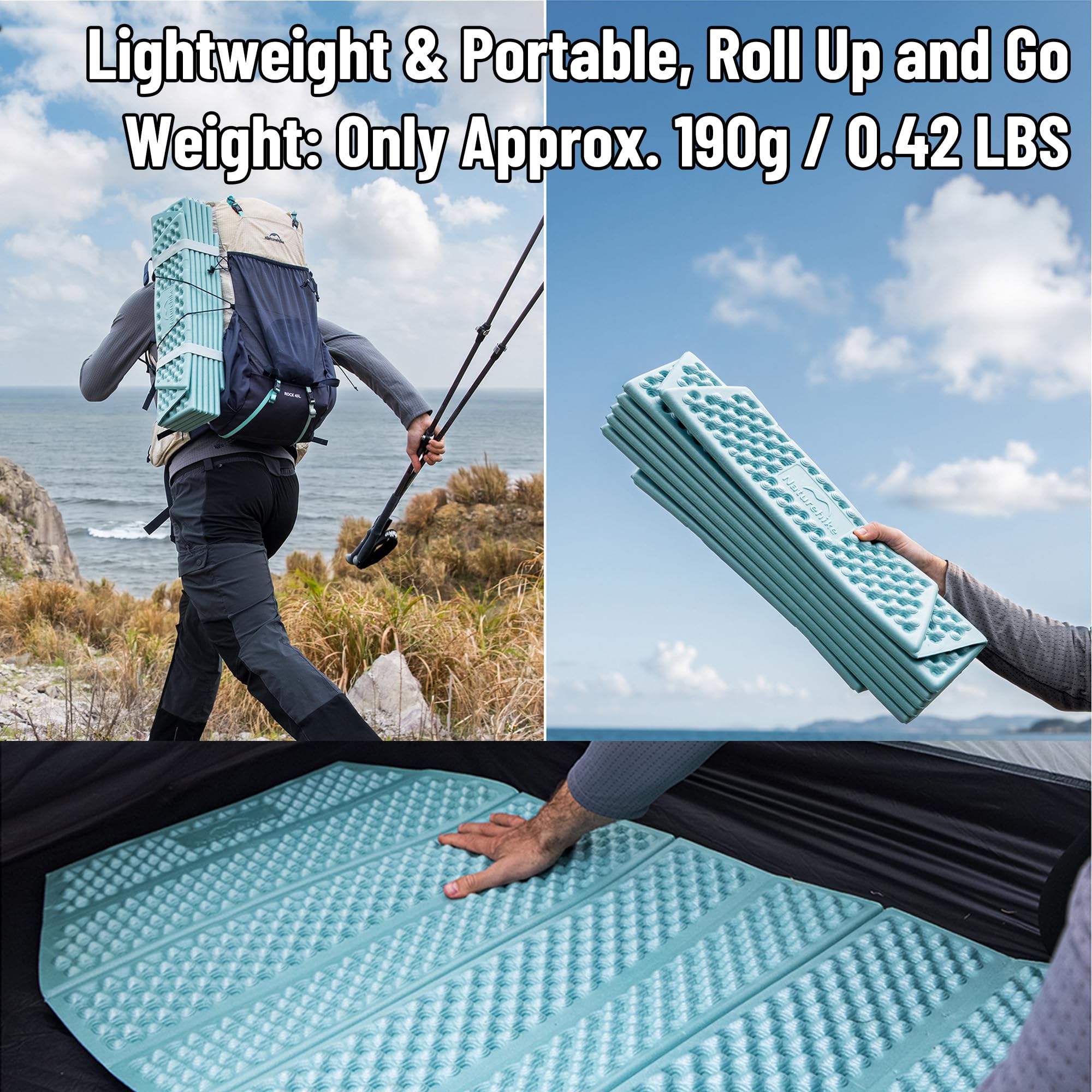 Amazon.co.jp: Naturehike超軽量フォームスリーピングパッド、R1.8-R3