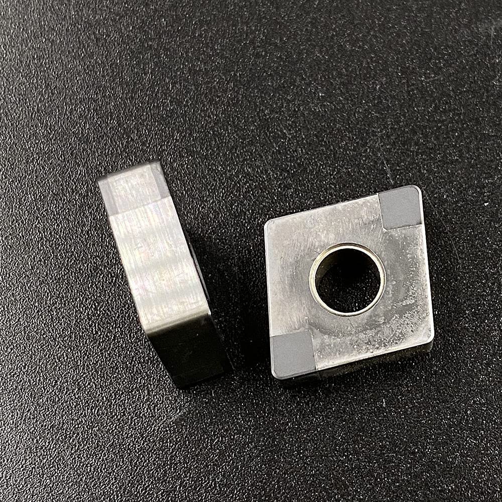 2PCS CNMG432 CBN kubische Bornitrid-Einsätze Dreheinsätze für die Bearbeitung von gehärtetem Stahl Hartmetalleinsatz für hochharten Stahl(CNMG120408 CBN-4)