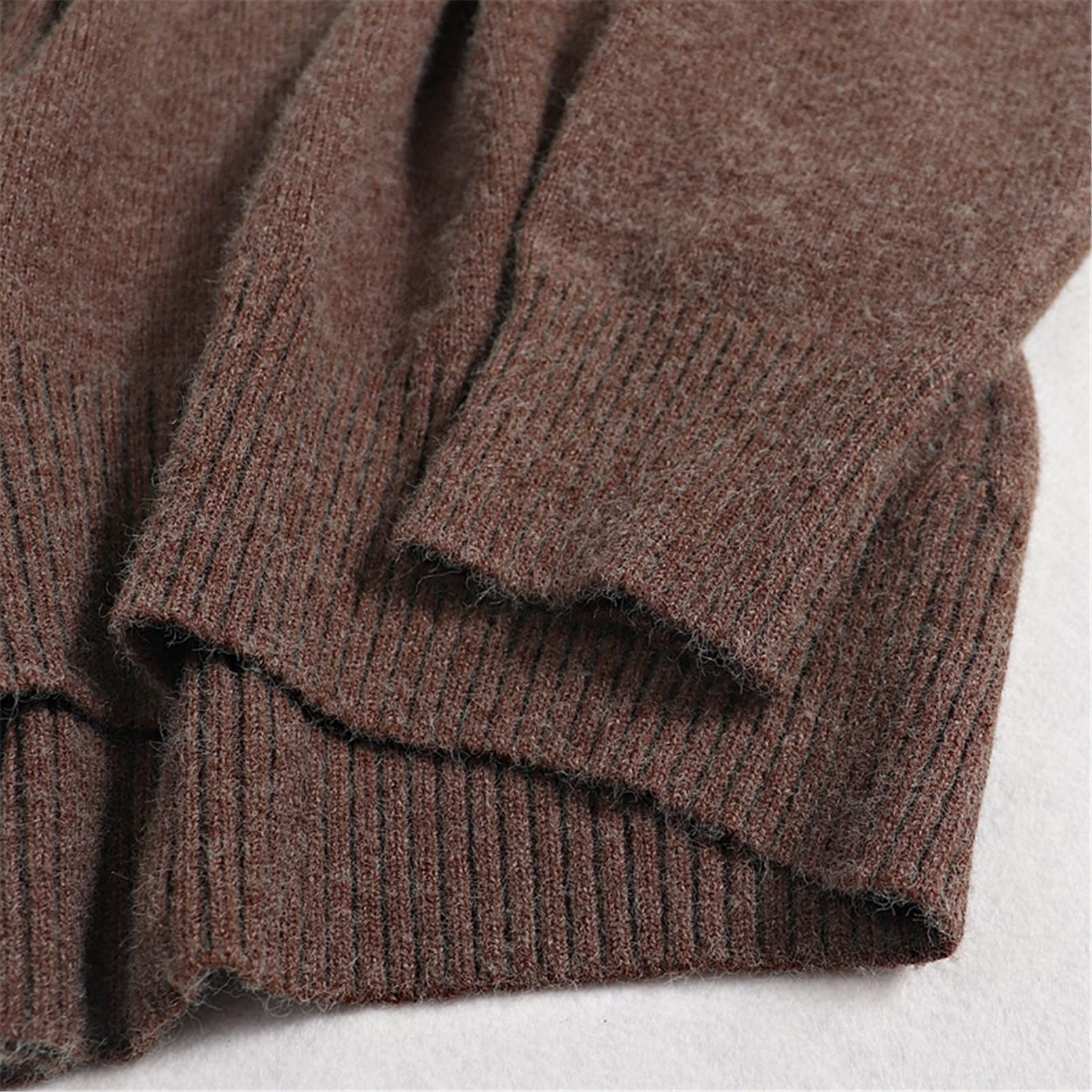 Damski dzianinowy golf kaszmirowy sweter oversize codzienny podstawowy sweter z długim rękawem, Szary 098, Rozmiar uniwersalny