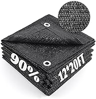 Vista 67 de Cool Area 70% Tela para Sombra Solar con Ojales, Lona de Malla para Cubierta de Plantas 6.5x16.5 pies, Toldo para Patio, Jardín, Pérgola, Verde