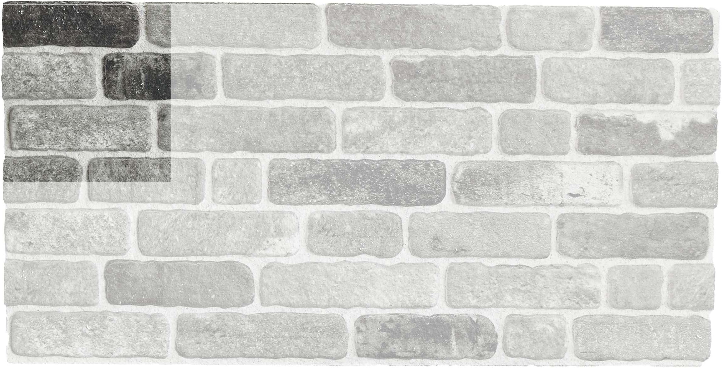 IZODEKOR3D Wall Panels Brick Effect - Cladding, Stone Look, Styrofoam Facing for Living Room, Kitchen, Bathroom, Balcony, Bedroom, Back of Counter and Teras | Path of Gray (10" x 10" Sample)