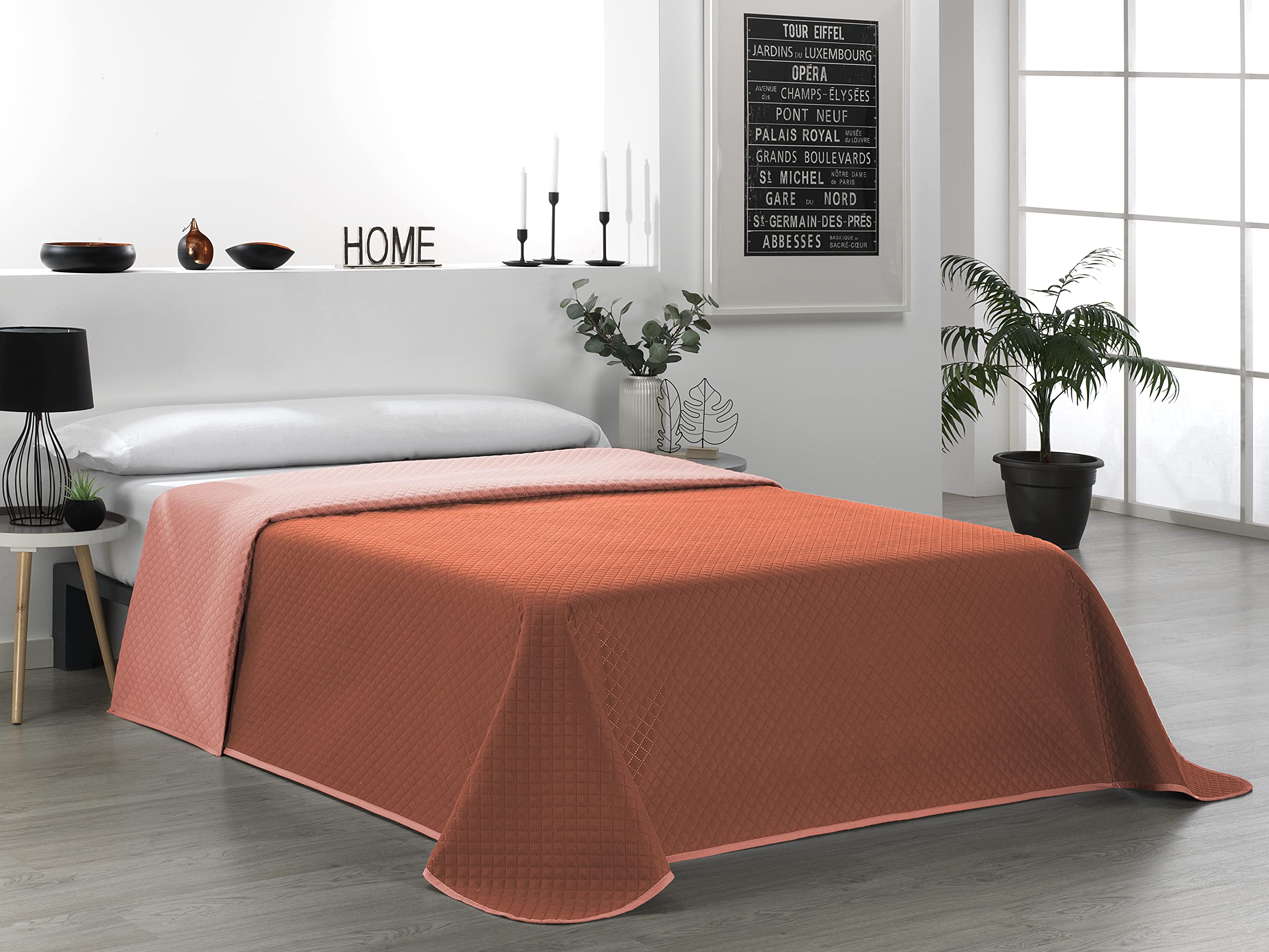 Martina Home Reversible Coral Tile Bedspread Bed 105