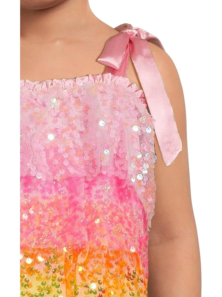 Multi Lola and The Boys Neon Sequin Ruffle Dress (Toddler/Little Kid/Big Kid)