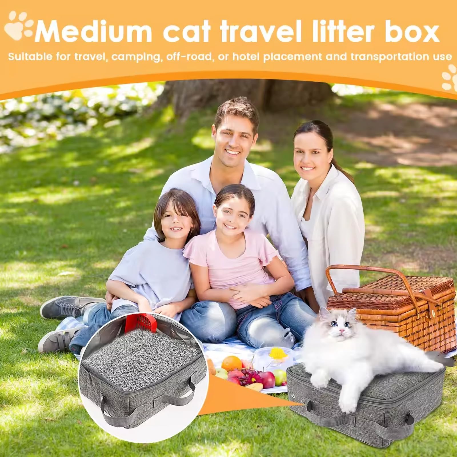 Travel Cat Litter Box, Leak-Proof, Waterproof Bottom - Image 4