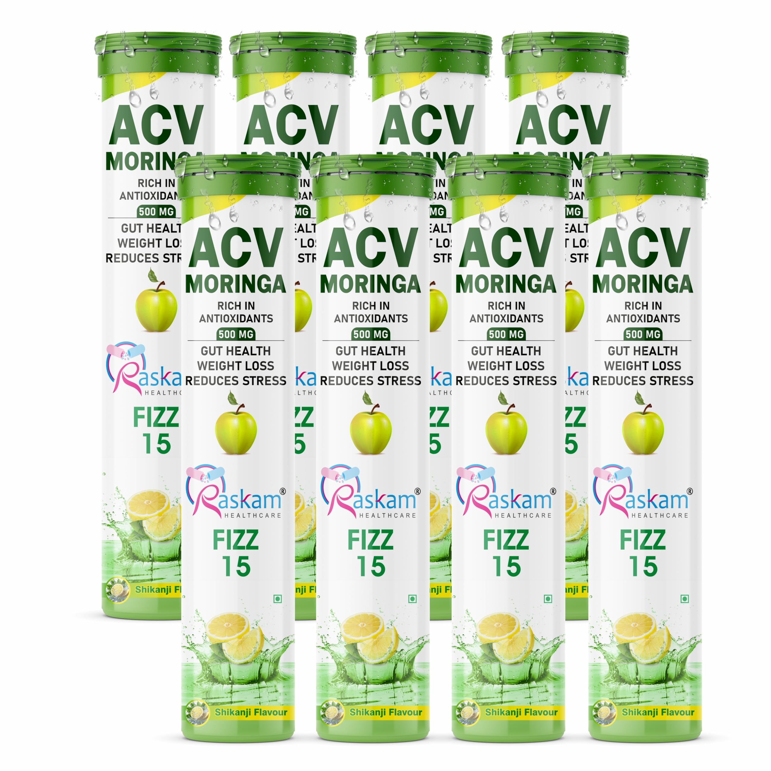 Healthcare ACV Moringa 15 Effervescent Tablets 500mg Apple Cider Vinegar With No Added Sugar For Gut Health | Immunity Booster | Weight Loss | (Pack of 4, Refreshing Green Apple Flavour) — Amazon image 17