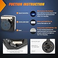 Vista 4 de Nilight Kit de Luces Magnéticas para Remolque de Arrastre 2 Piezas 58LED Inalámbricas Recargables Luces Traseras de Parada Giro Circulación