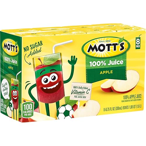 Miniatura 5 de Mott's - Jugo 100% de manzana, cajas de 6.75floz, 32 unidades, (4 paquetes de 8)