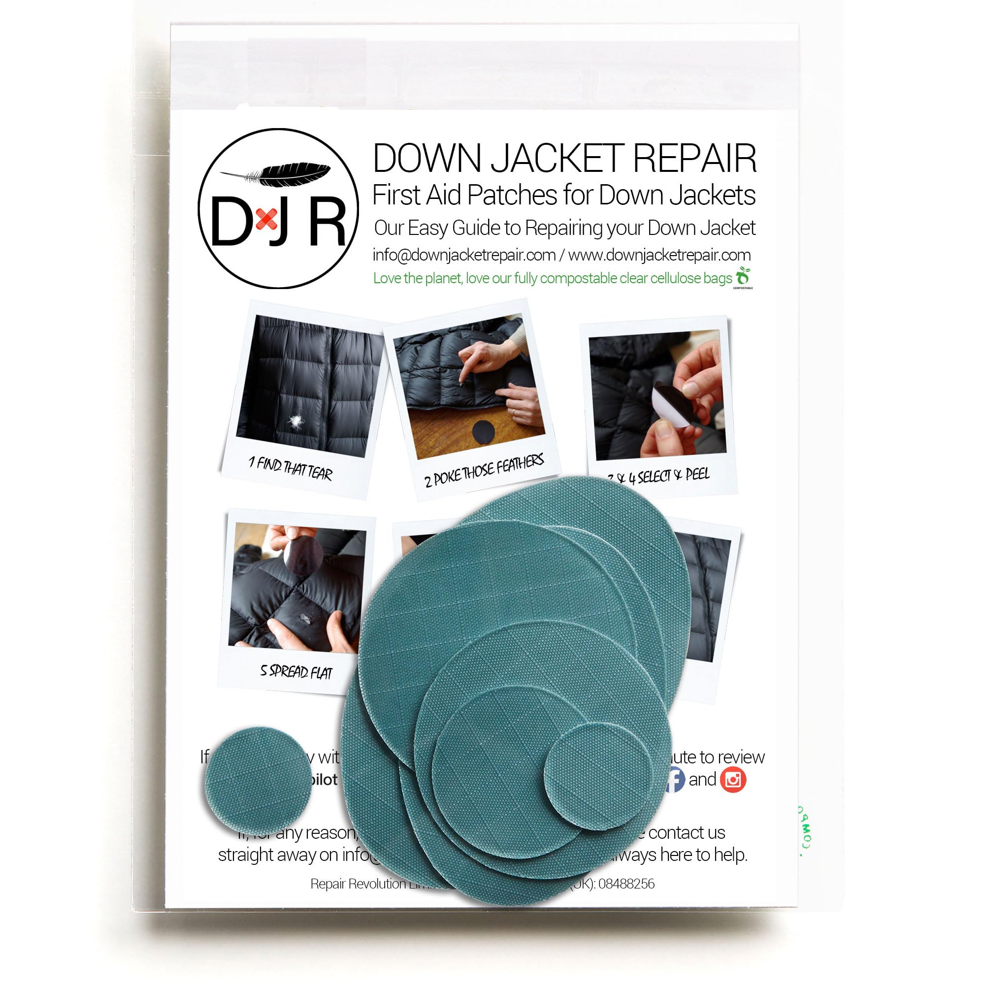 Self‑Adhesive Ripstop Nylon Repair Patch Kit – 30‑Second Fix for Tents, Jackets, Sleeping Bags, Backpacks & Beach Gear – Festival, Camping & Vanlife Essential – 7 Pre‑Cut Patches (Pigeon Grey)